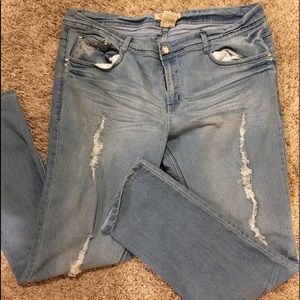 Stylish jeans. Size 17-18 stretch .